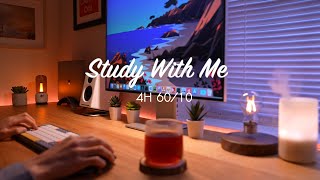 4-Hour Study with Me / Pomodoro Timer 60-10 / Lo-Fi Relaxing Music / Day 136