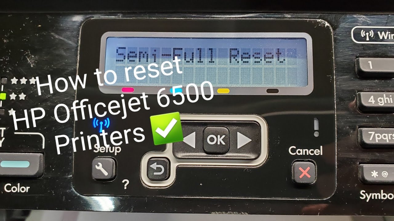 How to Reset HP Officejet 6500 Printer - YouTube