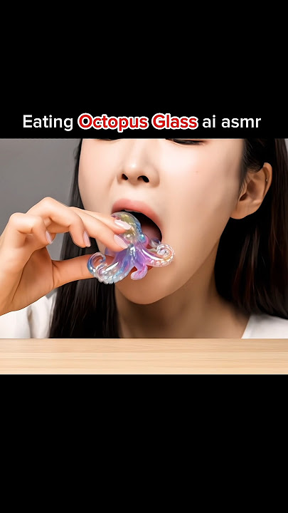 Eating Octopus Glass ai asmr #ai #asmr #octopus #cuttingasmr #mukbang #eatingasmr #eating #glass