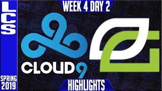C9 vs OPT Highlights | LCS Spring 2019 Week 4 Day 2 | Cloud9 vs Optic Gaming