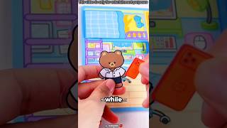 🐻 STOP! Little Bear is Gaming Under the Covers! 🛑📱 || Carriage house wooden artist #funny #shorts