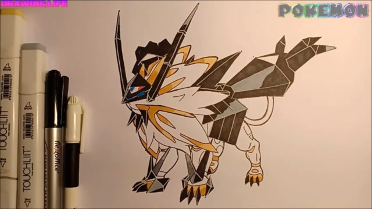 Chia sẻ cách vẽ pokemon solgaleo cho người mới bắt đầu học vẽ tranh