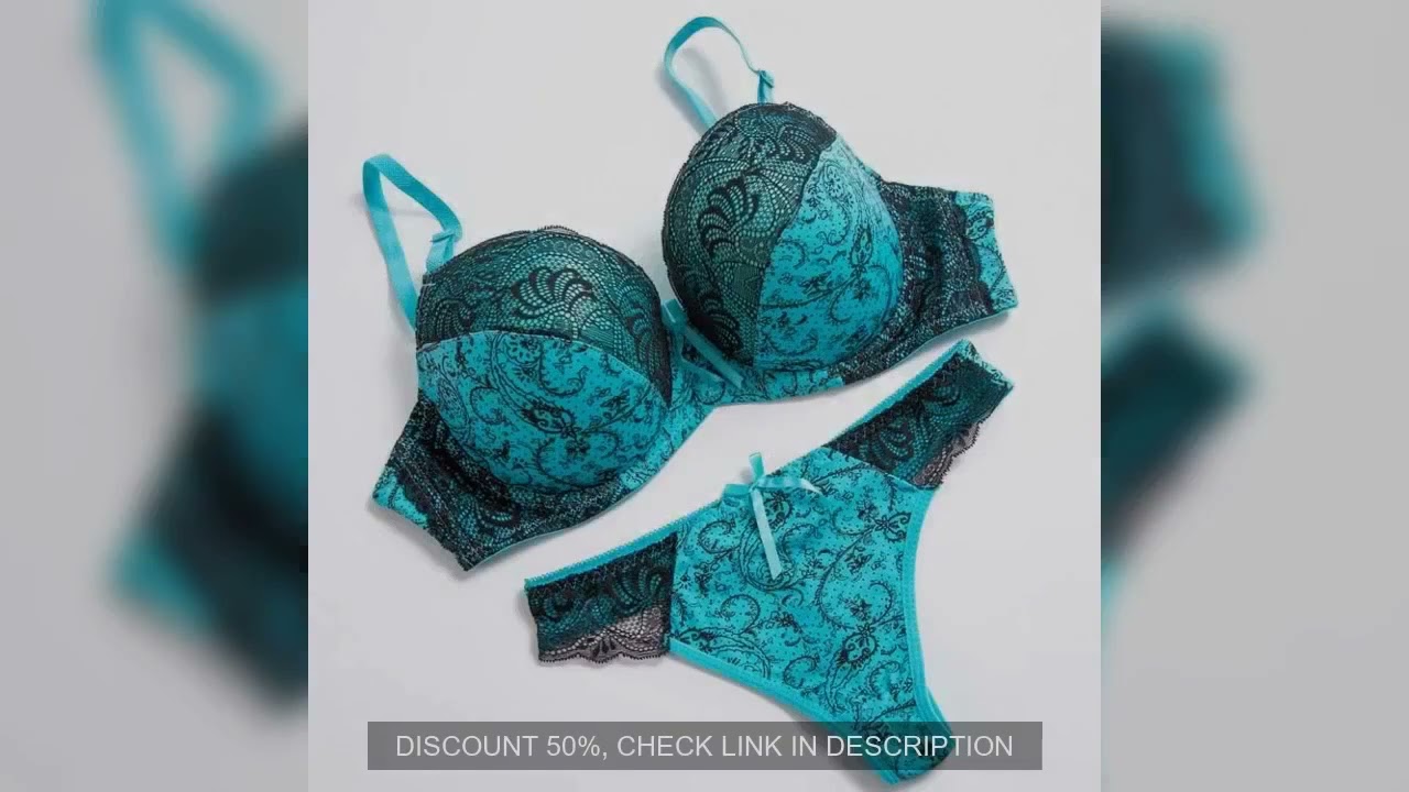 Thin Cotthon Padded brand breathable push up cotton bra set for women Large big bust 75 80 85 90 95