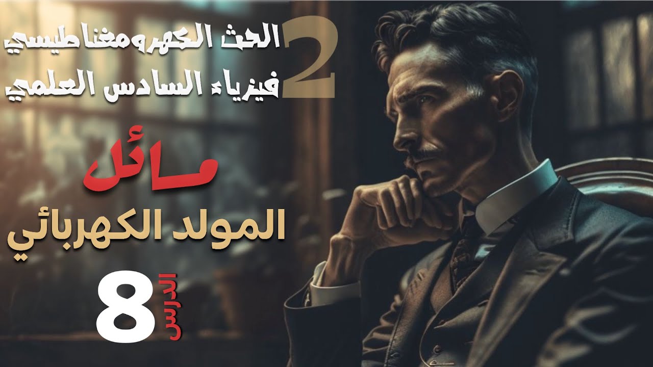 فيزياء سادس علمي | الفصل الثاني| مسائل المولد الكهربائي م8 | 2025