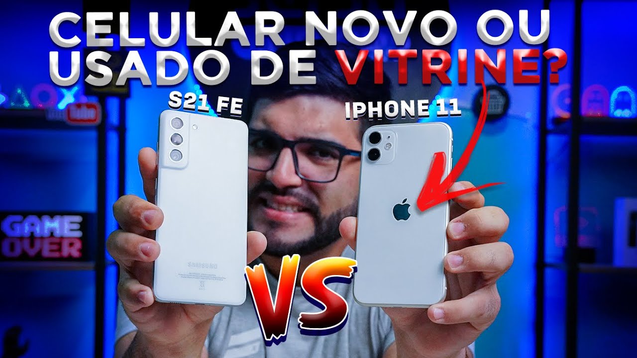 Eita! Galaxy S21 FE vs IPhone 11 de Vitrine! Mesmos preços, mas BEM DIFERENTES! Comparativo