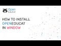 How to install openeducat in windows