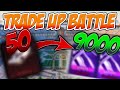 ROCKET LEAGUE TRADE UP BATTLE....WITH REAL VALUES!