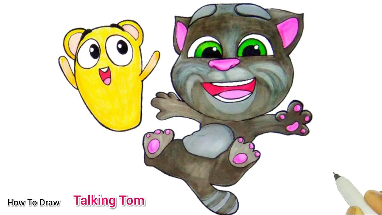 Talking Tom Coloring Pages  ColoringAll