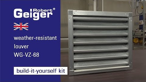 Assembly plan for weather-resistant louver WG-VZ-68 with the Geiger Built-it-yourself kit
