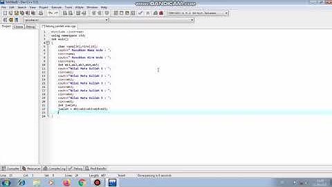 Pemrograman C++ Operasi Aritmatika  : Menghitung Jumlah Nilai