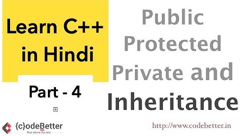 C++ Access Specifier and Inheritance | Public Private Protected | Learn C++ in Hindi | Part 6