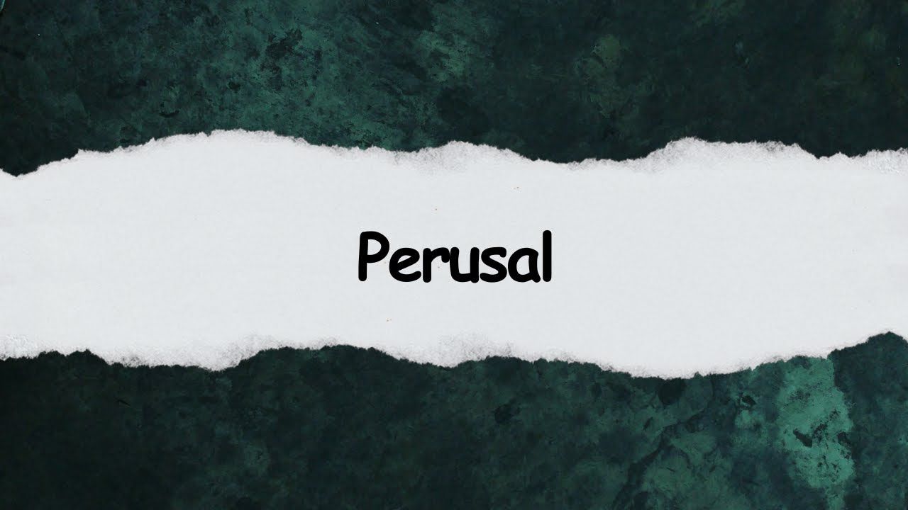 How to pronounce word "PERUSAL" | Word Meaning | American Accent - YouTube
