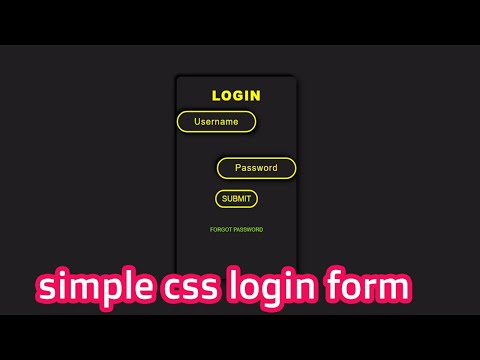 WEBSITE DESIGN| How to create a simple login system using hml an css