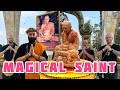 Bodhisattva Skubaiev | magic | pink crystals manifested on the holy buddhist wizard