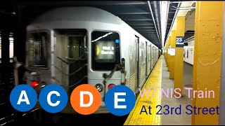 IND 8th Avenue Line: (A) (D) (E) Trains @23rd Street(W/ NIS R42 Garbage Train)(Birthday Special)