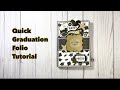 Quick graduation card stock folio  tutorial a ccc dt project  echo park  graduation collection