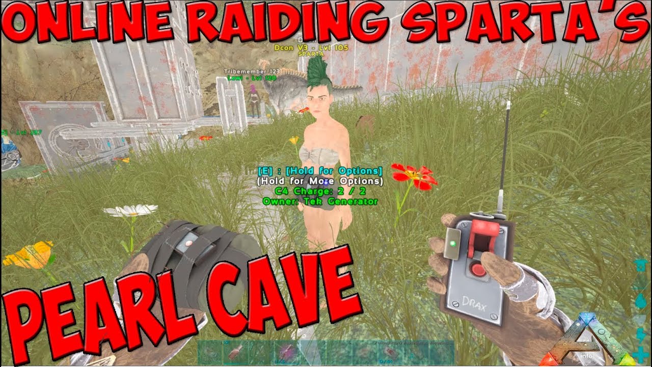 Online raiding center pearl cave! Ark MTS 4Man PvP YouTube