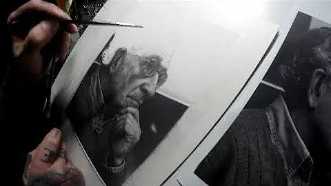 Ben Bickley: Time-Lapse Graphite Drawing of Noam Chomsky