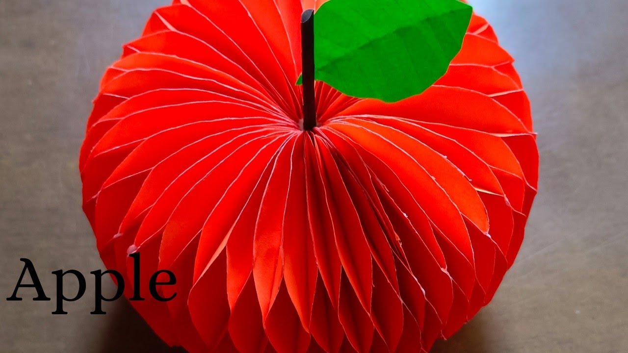 Easy Paper Apple Craft ideas|DIY|Step by Step 3D Apple| Paper craft ...