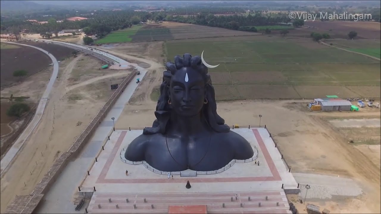 AdiYogi (Isha Foundation) - Aerial View, Coimbatore, Tamilnadu - YouTube