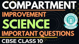 Science Important MCQ for Compartment Cbse Class 10
