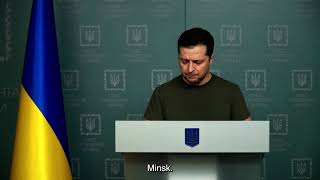 Speech by the President of Ukraine, Zelensky, Belarus and the Negotiation /27.02.2022 [English Sub.]