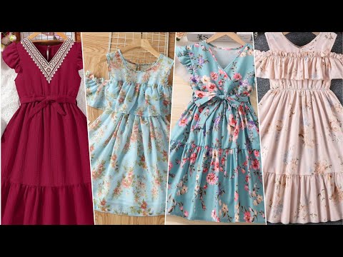 جديد وحصري فساتين اطفال بنات للصيف فساتين العيد 2023 بنات الصيف للبنوتات غوب بنات صغار