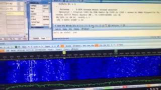 PSK31  contact with Nevada station KW7U. Using my FTDX-3000 running 30 watts and Ham Radio DeLuxe p