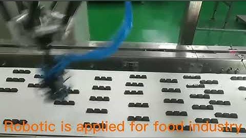 Delta Robot Pick And Place Chocolate Into The Tray