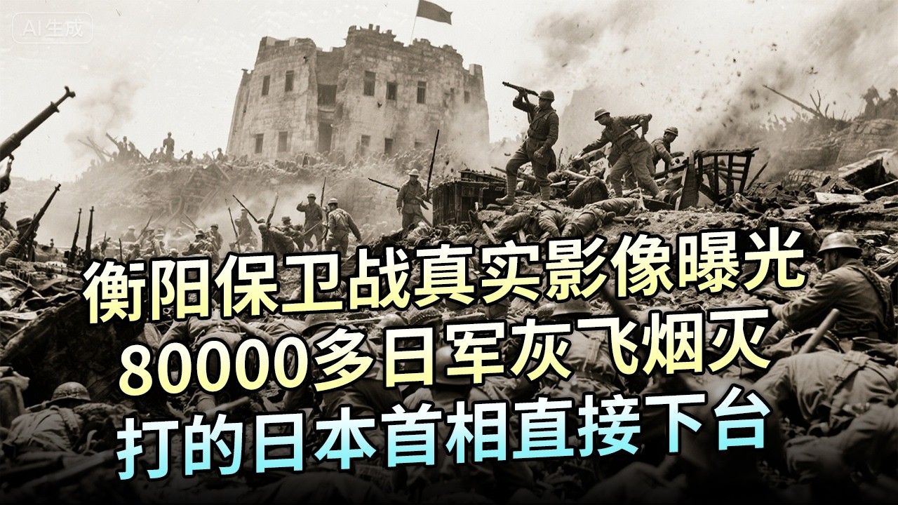 衡阳保卫战到底多惨烈？真实影像曝光，80000多日军被中国2万守军打的灰飞烟灭，日本首相直接下台【解密】
