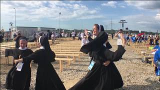 World Youth Day Nuns Dancing at Final Mass