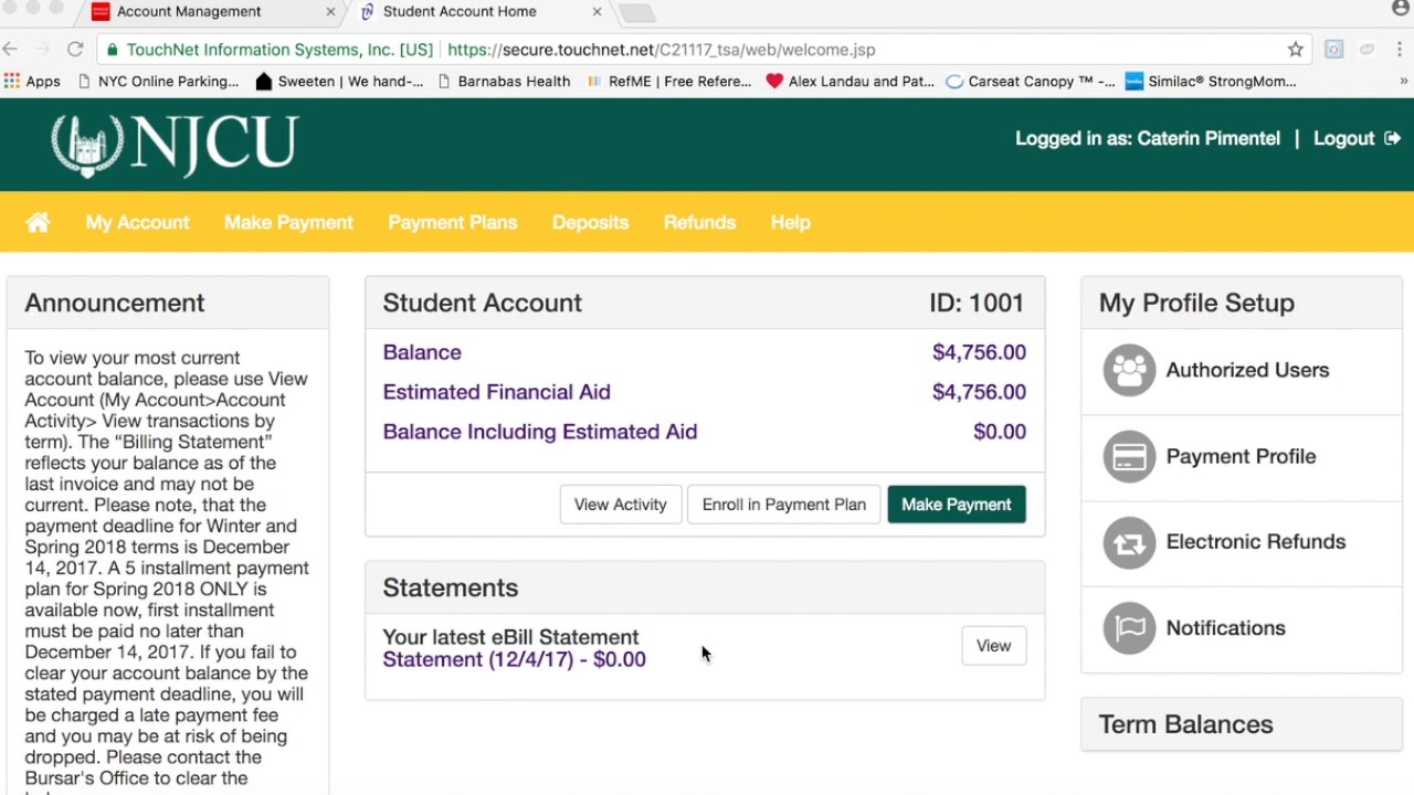 Navigating NJCU's Financial Aid & Payments YouTube