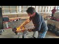 DeWalt 60 Volt side grinder in action