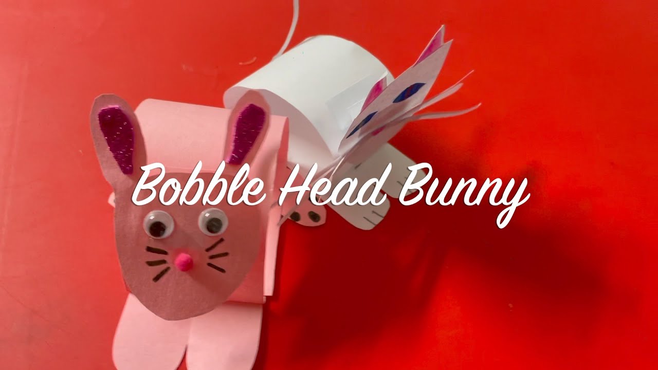 Bobble Head Bunny | Easy Paper craft for Kids - YouTube