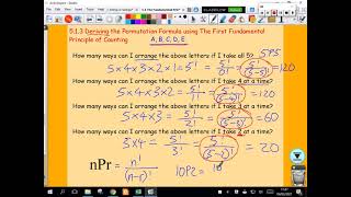 5 1 3 Deriving the Permutation Formula Using The First Fundamental Principle of Counting