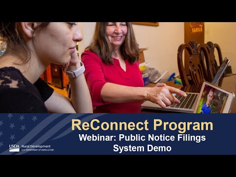 ReConnect Program: Demonstration of the Public Filing Tool