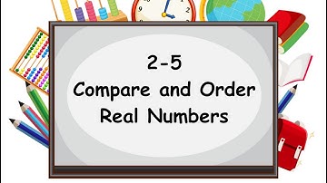 2-5 Compare and Order Real Numbers