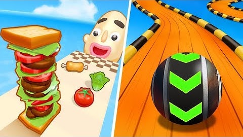 Sandwich Runner | Sky Rolling Balls - All Level Gameplay Android,iOS - NEW APK BIG UPDATE