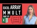 How to Use the Excel MMULT Function for Matrix Operations