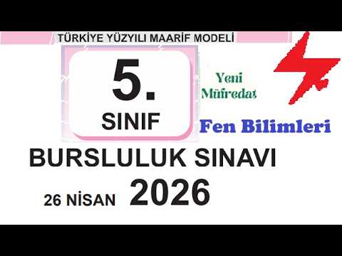 5. Sınıf Bursluluk Sınavı 2026 | 5.  Sınıf Yeni müfredat Fen Bilimleri Testi çözümleri anlatımlı