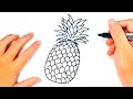 How to draw a Pineapple | Pineapple Easy Draw Tutorial