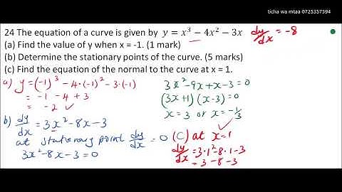 2014 KCSE MATHEMATICS PAPER 1 NO 24
