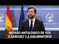 Espinosa de los Monteros (VOX) da un repaso antológico a Sánchez y sus ministros