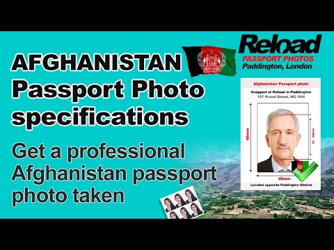 Afghanistan Passport Photo and Visa Photo snapped in Paddington, London