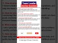 Top 5 Team Leader Interview Questions & Answers 🎯