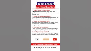 Top 5 Team Leader Job Interview Questions and Answers to Ace your Dream Job