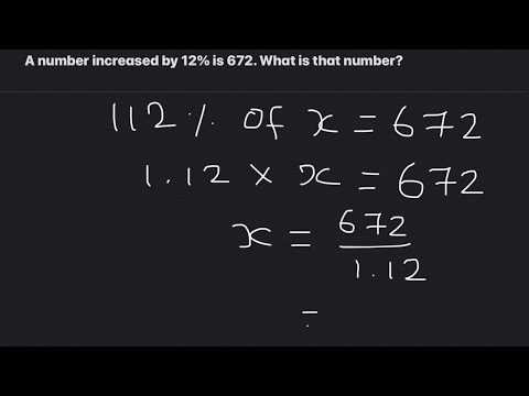Reverse Percentages with Percentage Increase and Decrease