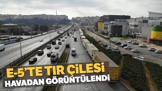 Limana Girmek İsteyen Tırlar Kilometrelerce Kuyruk Oluşturdu