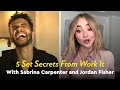 6 Set Secrets From Work It With Sabrina Carpenter and Jordan Fisher | POPSUGAR Pop Quiz
