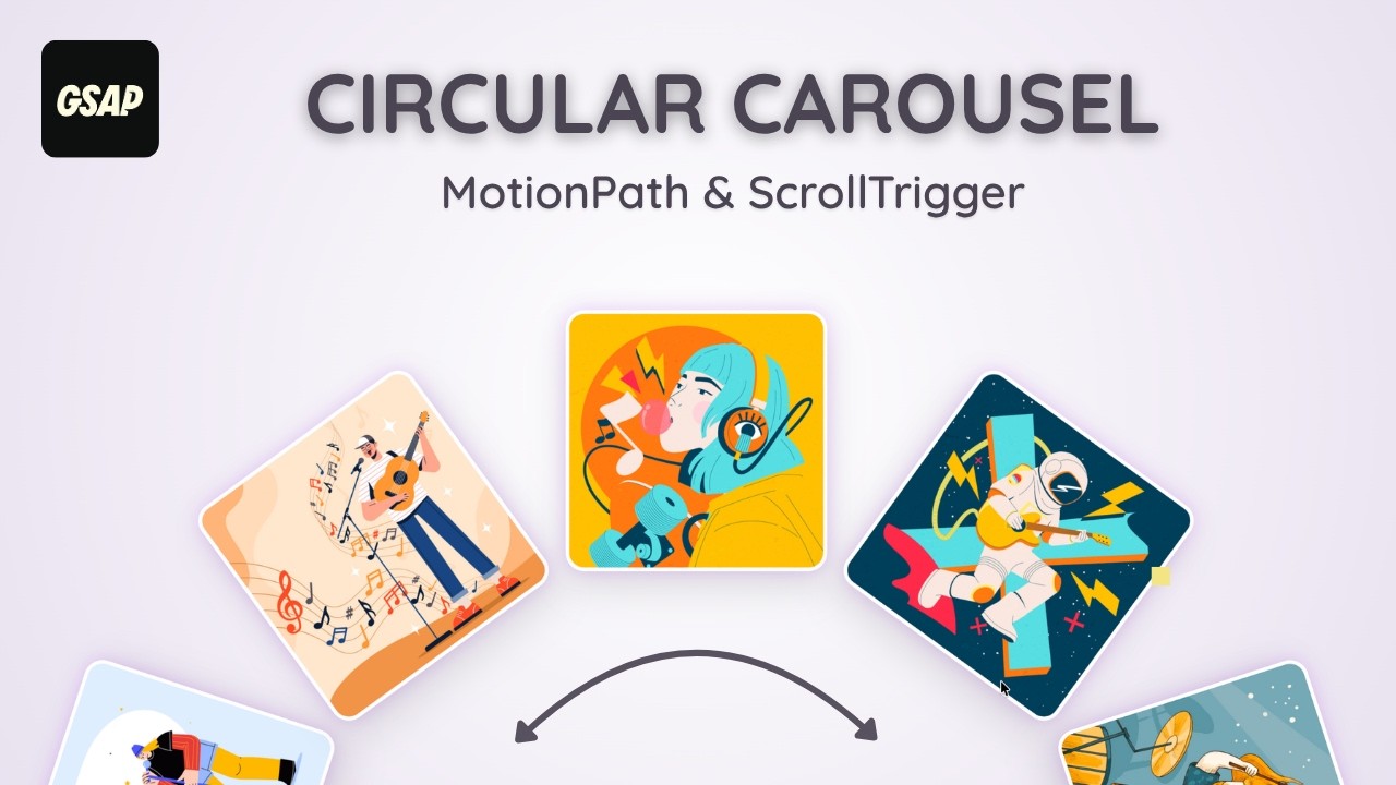 Circular Carousel with GSAP ScrollTrigger and MotionPath #gsap - YouTube